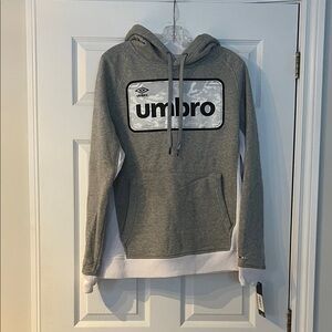 Umbro Heather Gray Hoodie with Logo